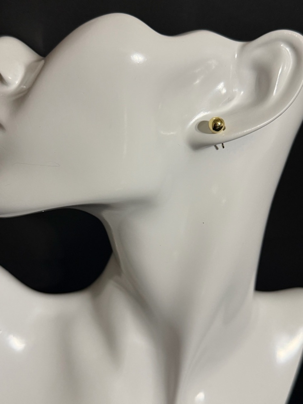 14k Gold finish Ball Stud Earrings - Minimalist Classic